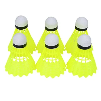 Imagen de 6 piezas de volantes, bola bádminton nylon volantes entrenamiento deporte al aire libre interior Pelotas Badminton Infantiles