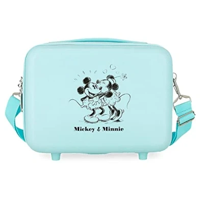 Imagen de Disney Mickey &amp; Minnie Kisses Neceser Adaptable Turquesa 29x21x15 cms Rígido ABS 9,14L 0,8 kgs
