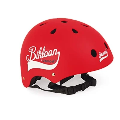 Imagen de Janod Bikloon Red Helmet For Bike and Balance children Size S Adjustable 47 54 cm 11 Ventilation Holes from the Age of 3, J03270