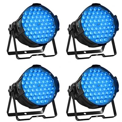 Imagen de BETOPPER Luces de Discoteca DJ Escenario DMX LED Par Foco Luz RGB 54x3w Proyector Iluminación Sonido Estroboscópica Lampe para Fiesta Bar Boda Casa Teatro Church Club LPC007 (4 piezas)