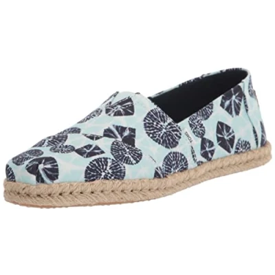 Imagen de TOMS Mujer ALPARGATA ROPE Mocasines Planos,Azul (Estampado batik claro),36 EU