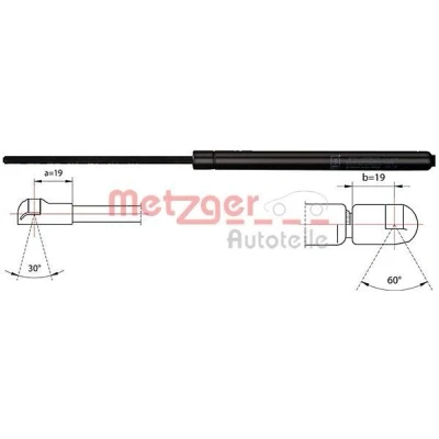 Imagen de METZGER 2110449 Amortiguador de maletero 335 507 PEUGEOT: 207 Hatchback