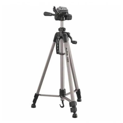 Imagen de Cullmann 52118 Trípode móvil Alpha 1800 con Soporte para Smartphone (Altura de extensión 140 cm, tamaño Embalaje 56 Cabeza 3 vías, Carga máxima 2 kg, Peso 900 g), Plata