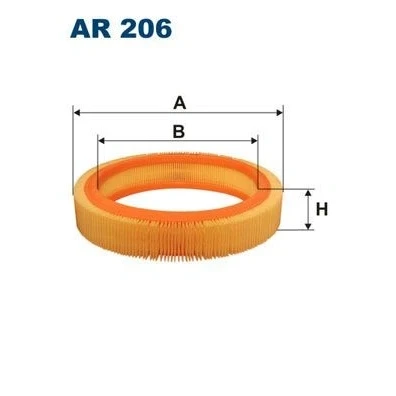 Imagen de FILTRON AR 206 Filtro de aire 50 244 Cartucho filtrante FORD: FIESTA 3, ESCORT 4, ORION 2