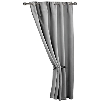 Imagen de Emma Barclay Cali Eyelet Cortina térmica Opaca para Puerta con Ojales en Color Gris, 116 x 213 cm de Ancho