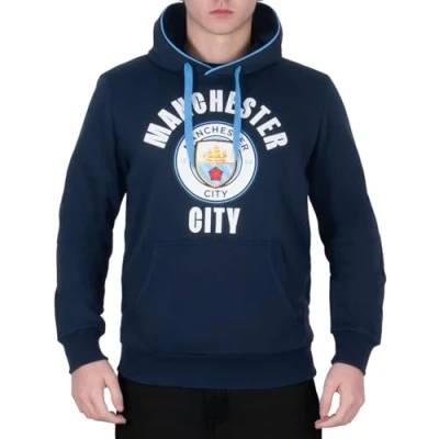 Imagen de Manchester City FC Sudadera oficial con capucha y escudo del club Para hombre Forro polar M