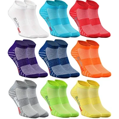 Imagen de Rainbow Socks Hombre Mujer Calcetines Deporte 9 Pares Multicolor Talla 44 46