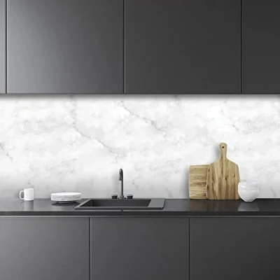 Imagen de Panel protector antisalpicaduras cocina adhesivo de pared Fantasia marmol 180 x 60 cm 100% made in Italy con tinta no tòxica, ignìfuga y resistente al agua