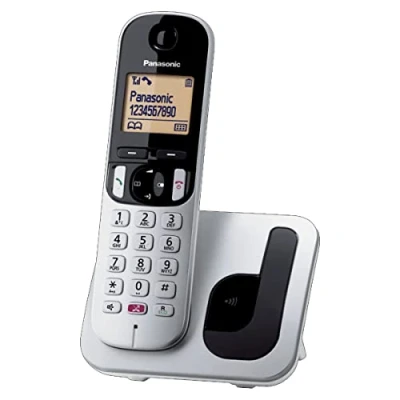 Imagen de Panasonic KX TGC250JTS Teléfono inalámbrico Digital, Unidad Base y Receptor Individual, ID de Llamada, Bloqueo Llamadas no deseadas, Manos Libres, Modo Eco One Touch, Despertador evolucionado,