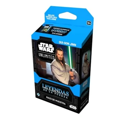 Imagen de Asmodee FFG Star Wars Unlimited Juego de Cartas Coleccionables Leyendas la Fuerza Mazo Muestra Qui Gon Jinn exclusivas A Partir 12 años, 2+ Jugadores Español