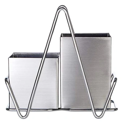 Imagen de Premier Housewares Soporte para Cubiertos Doble (Acero Inoxidable)