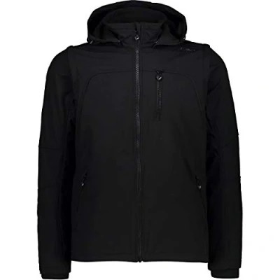 Imagen de CMP Chaqueta de hombre con capucha y mangas desmontables, Negro, 50