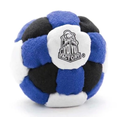 Imagen de YoYo Factory Footbag Azul/Negro (26 Paneles Freestyle Foot Bag, De Principiante a Profesional)