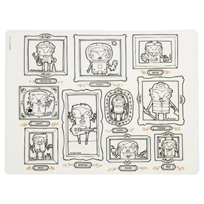 Imagen de modern twist MT 011328 Infantil de Mesa (Si yo Grande Bin Incluye 4 Marcas, Silicona, Blanco, 40 x 32 1,12 cm