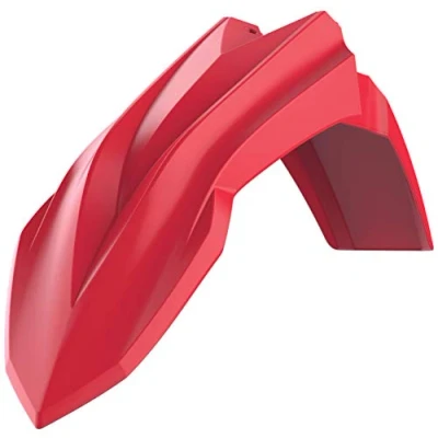Imagen de POLISPORT 8585200004 Guardabarros delantero réplica OEM fabricado en plástico brillante duradero y resistente compatible con motocicletas BETA color rojo