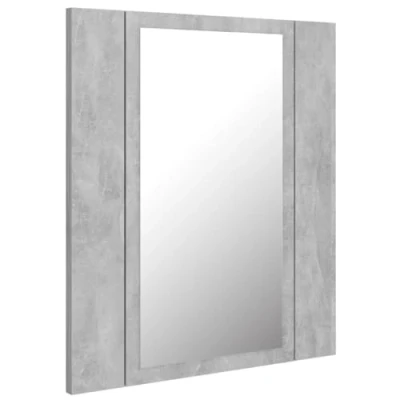Imagen de Helloshop26 Armario de baño con espejo LED, 40 x 12 45 cm, color gris acrílico 02_0006611