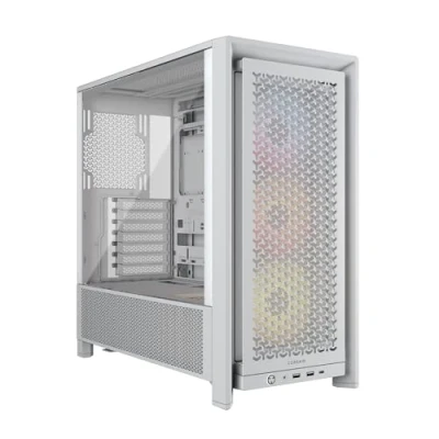 Imagen de CORSAIR Frame 4000D RS ARGB Caja Modular ATX MidTower para PC Alto Flujo de Aire, 3 Ventiladores preinstalados, ASUS BTF, MSI Project Zero, Gigabyte Stealth Blanco