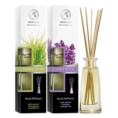 Imagen de Difusor Aromas de Lemongrass &amp; Lavanda Set 2x100ml con Aceites Esenciales Fragancias Ambiente Intensas y Duraderas para Hogar Aromaterapia