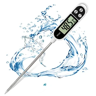 Imagen de Termómetro cocina Digital de Cocina,termometro Agua bebe 3S Lectura Instantáne Pantalla LCD Retroiluminada&amp;Calibration Termometro Alimentospara BBQ Comida Leche Caramelo Líquido