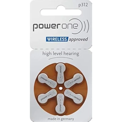 Imagen de Varta Powerone Tipo 312 Pilas para audífonos (Zinc Air P312 PR41 ZL3, 120 Unidades)