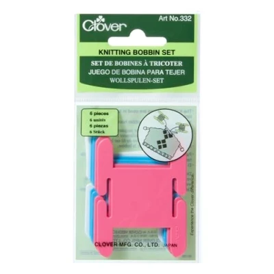 Imagen de Clover Plastic Knitting Bobbins 6/Pkg 1 1/2&quot;X2 1/2