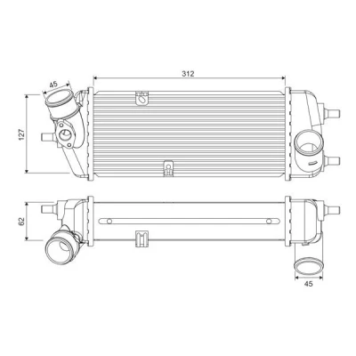 Imagen de VALEO 818383 Intercooler Aluminio sin sensor