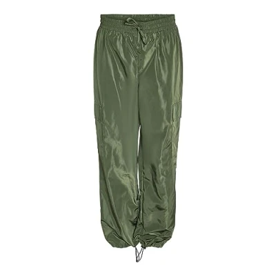 Imagen de Noisy may Nmsky HW Cargo Rainpants FWD Noos Pantalones, Verde Combinado/Detalle: Ribete Negro, XS para Mujer