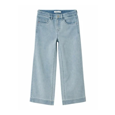 Imagen de Name it Nkfrose HW WIDE ON Vaqueros boyfriend para niños, Talla: 7a, Light blue denim