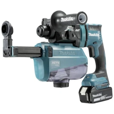 Imagen de Makita DHR182RTWJ Martillo combinado (batería de 18 V y cargador, potencia impacto individual máx. 1,7 julios)