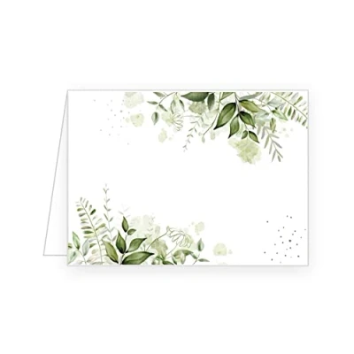 Imagen de Edition Seidel 50 Tarjetas de Mesa Premium para Boda, cumpleaños, Bautizo, comunión, confirmación, Bautismo, Bodas Oro, Diamantes, Plata, eucalipto
