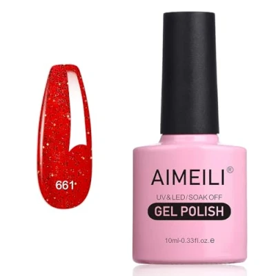 Imagen de AIMEILI Esmaltes Semipermanentes para uñas en Gel UV LED, de Pintauñas Permanente Semipermanente Soak Off (661) 10ml