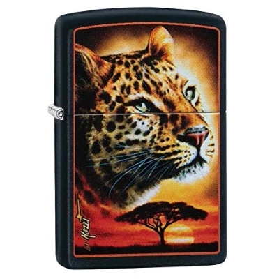 Imagen de Zippo Mazzi Leopard Encendedor de bolsillo negro mate