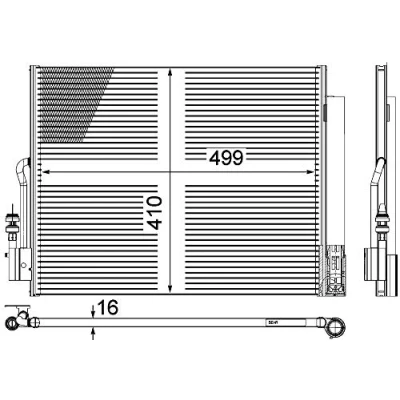 Imagen de MAHLE ORIGINAL AC 596 000P Condensador con secador 499