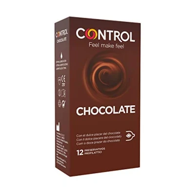 Imagen de Control Preservativos Chocolate. Caja de 12 Condones Dulce Placer Chocolate, Lubricados, Sexo Seguro. Disfruta unos con Ajuste Perfecto para una Relación Segura.