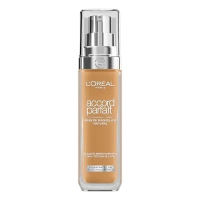 Imagen de L&#039;Oreal Paris Make up Designer Accord Parfait, Base de maquillaje acabado natural con ácido hialurónico, tono piel oscuro, 8.D/W, 30 ml, 107 gramo, 1&#039;]