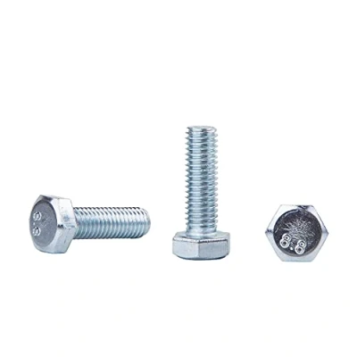 Imagen de tornillos hexagonales DIN 933 de acero chapado en zinc M8 x 25 mm grado 8,8, hexagonales, totalmente roscados, cabeza hexagonal, tornillo rosca (25, mm)