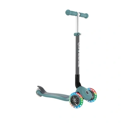 Imagen de GLOBBER Primo Foldable Lights Patinete infantil 120/80 mm, ABEC 5, 3 ruedas, altura regulable, ruedas LED, color menta