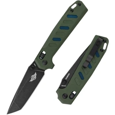 Imagen de OKNIFE RUBATO Navaja Plegable EDC Hoja de Acero Inoxidable Cuchillo Bolsillo Forma Geométrico Profesional para Acampar, Picnic, Caza