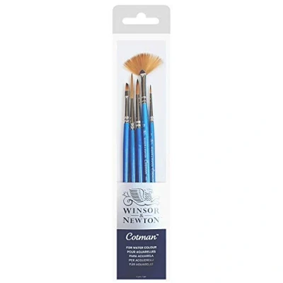 Imagen de Winsor &amp; Newton Cotman set de 5 pinceles incluye: Serie 111 n1, nº5, 333 nº1, 667 3mm y 888 nº2