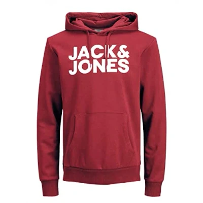 Imagen de JACK &amp; JONES Sudadera con capucha para hombre logotipo de Corp, XS