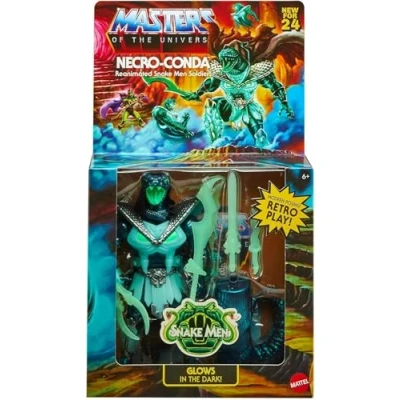 Imagen de Masters of The Universe Motu Origins Necro Conda Deluxe Snake Men Soldier brilla en la oscuridad