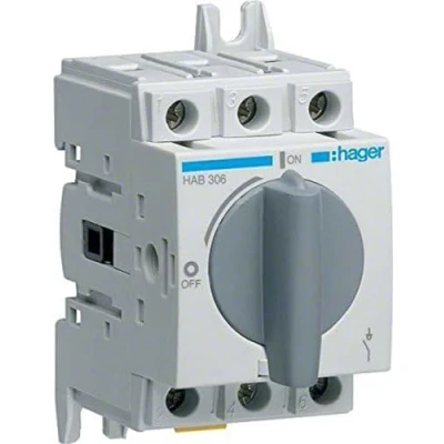 Imagen de Hager HAB403 Interruptor de separación carga (4 pines, 32 A)