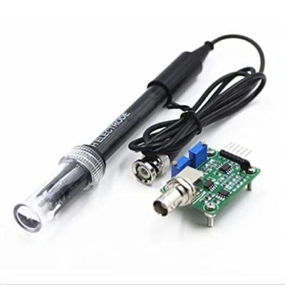 Imagen de GAOHOU 1 Set Módulo de Sensor detección Valor PH0 14 líquido y sonda electrodo pH BNC para Arduino