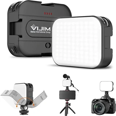 Imagen de ULANZI VL100C Mini Luz de vídeo la cámara LED USB con batería 2000mAh, Regulable 2500 6500K Montaje Zapata fría, CRI95+ para Vlogging, TikTok, Fotografía Retrato
