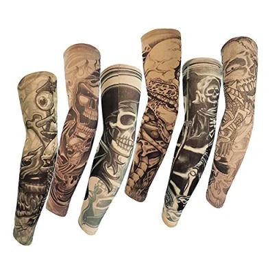 Imagen de Jurxy 6 Unidades Manga del Tatuaje Temporal Mangas Brazo Medias para Carnaval Fiesta de Estilo L