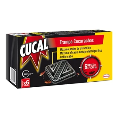 Imagen de Cucal Insecticida Trampa Cucarachas Doble Cebo, 6 Unidades