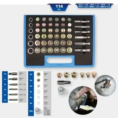 Imagen de KS TOOLS BT711300 Kit reparación, rosca tapón purga aceite 114