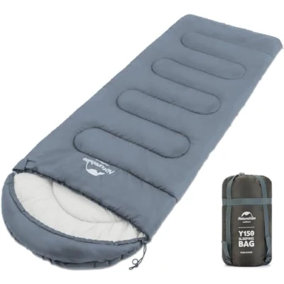 Imagen de Naturehike Saco de Dormir 3 Estaciones, Resistente al Agua, Ultraligero para Adultos, Camping, Senderismo, Actividades Aire Libre, 220 x 85 cm, con Correa compresión