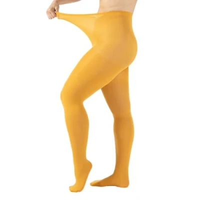 Imagen de CALZITALY Curvy Medias Opacas, Panty Tallas Grandes, Curvy, 60 DEN, L, XL, 2XL, 3XL, 4XL, Calcetería Italiana, (3XL, Ocre)