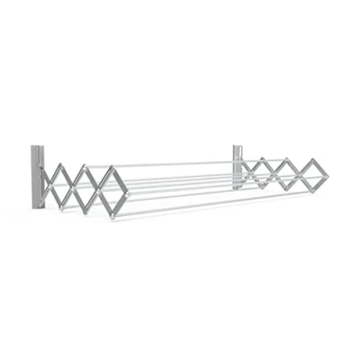 Imagen de Juwel Ruck Zuck 100 tendedero (longitud de secado 6,6 m, pared extensible, anchura cm, capacidad carga máx. 20 kg) 40132, plata